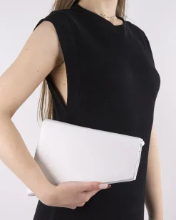 Clutch-L'INTERVALLE Meeka White Leather