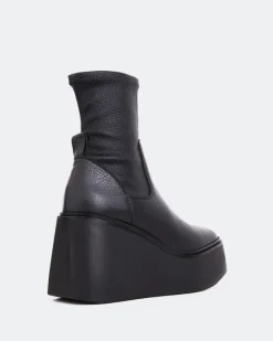 Ankle Boots-L'INTERVALLE Mellini Black Leather