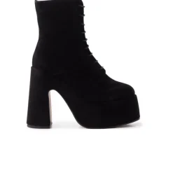 Platform|Ankle Boots-L'INTERVALLE Mellow Black Suede