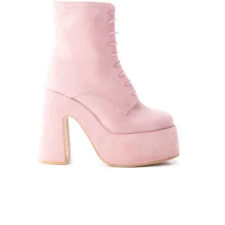 Platform|Ankle Boots-L'INTERVALLE Mellow Pink Suede