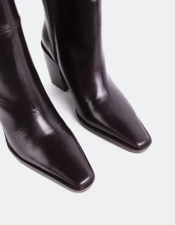 Tall Boots-L'INTERVALLE Melville Brown Leather