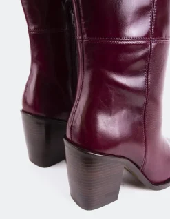 Tall Boots-L'INTERVALLE Melville Burgundy Leather