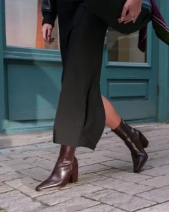 Ankle Boots-L'INTERVALLE Meraly Dark Brown Leather