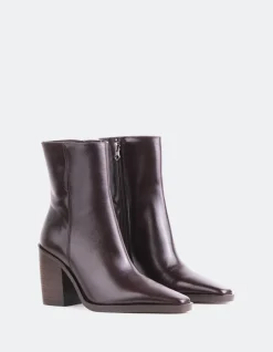Ankle Boots-L'INTERVALLE Meraly Dark Brown Leather
