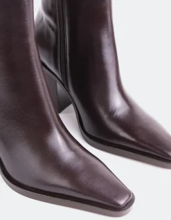 Ankle Boots-L'INTERVALLE Meraly Dark Brown Leather
