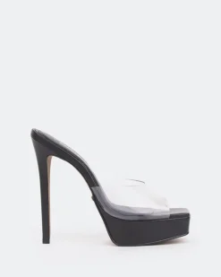 Platform|High Heels-L'INTERVALLE Meredith, Black Clear/Vinyl Noir