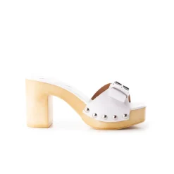 Mules-L'INTERVALLE Micro White Leather