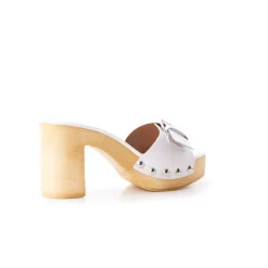 Mules-L'INTERVALLE Micro White Leather