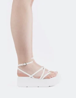 Platform-L'INTERVALLE Miel White Leather
