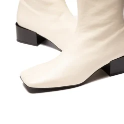 Ankle Boots-L'INTERVALLE Milton Off White Leather