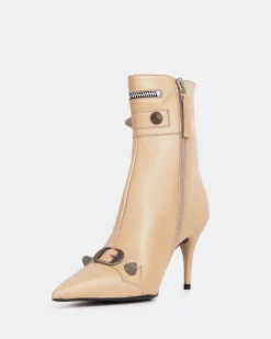 Ankle Boots-L'INTERVALLE Minaj Nude Leather