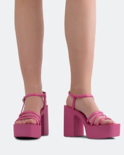 Strappy|Platform-L'INTERVALLE Minou Fucshia Leather