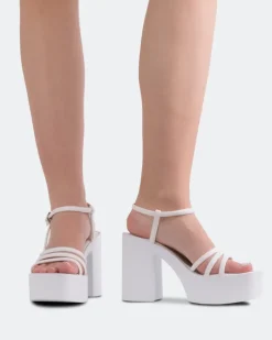 Platform|Strappy-L'INTERVALLE Minou White Leather