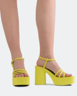 Platform|Strappy-L'INTERVALLE Minou Yellow Leather