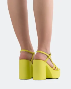 Platform|Strappy-L'INTERVALLE Minou Yellow Leather