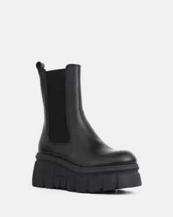 Chelsea|Ankle Boots-L'INTERVALLE Mission Black Leather