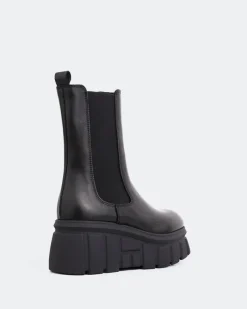 Chelsea|Ankle Boots-L'INTERVALLE Mission Black Leather
