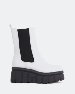 Chelsea|Ankle Boots-L'INTERVALLE Mission White Leather