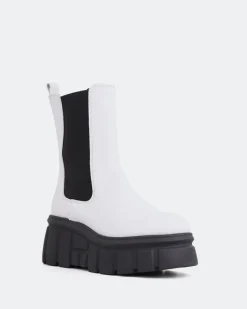 Chelsea|Ankle Boots-L'INTERVALLE Mission White Leather
