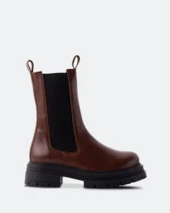 Chelsea|Ankle Boots-L'INTERVALLE Missouri Brown Leather