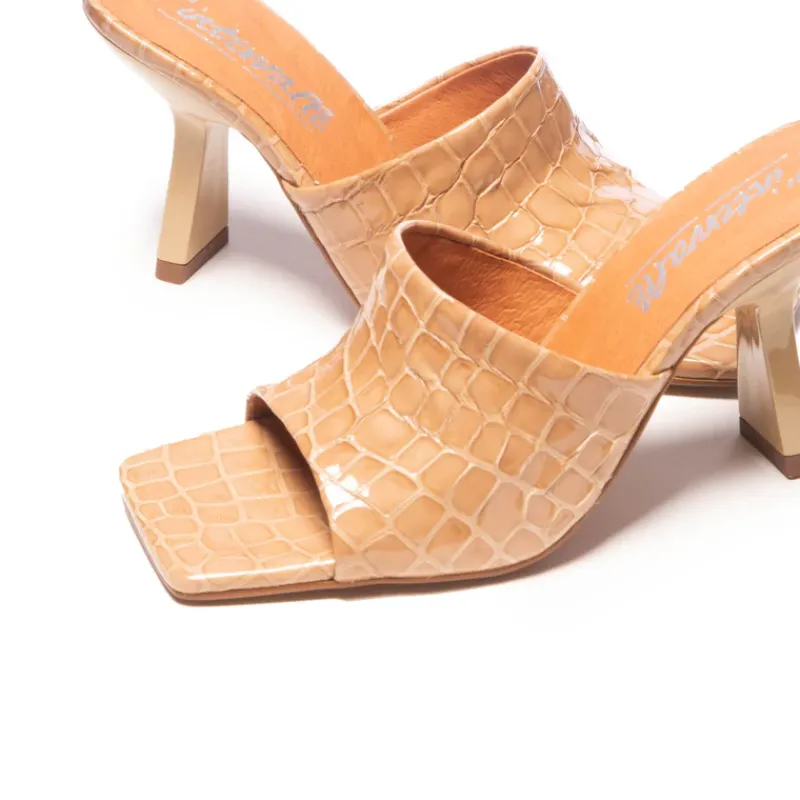 Mules-L'INTERVALLE Mojito Tan Croco