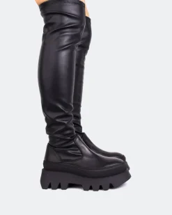 Over-the-knee|Stretch-L'INTERVALLE Moncton Black Stretch
