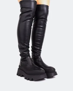 Over-the-knee|Stretch-L'INTERVALLE Moncton Black Stretch