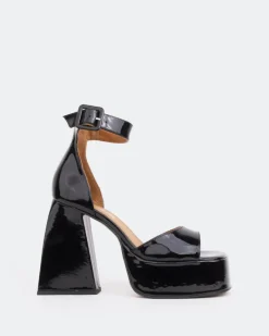 Platform-L'INTERVALLE Moore, Black Patent/Verni Noir