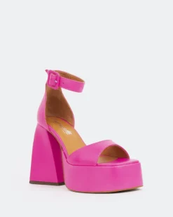Platform-L'INTERVALLE Moore, Pink Leather/Cuir Rose