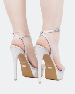 Platform|High Heels-L'INTERVALLE Morena Silver Mirror