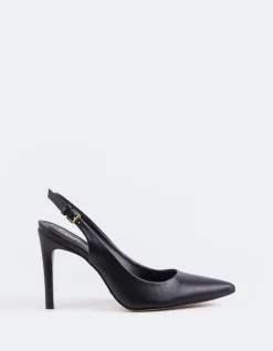 Slingbacks-L'INTERVALLE Morisha Black Leather