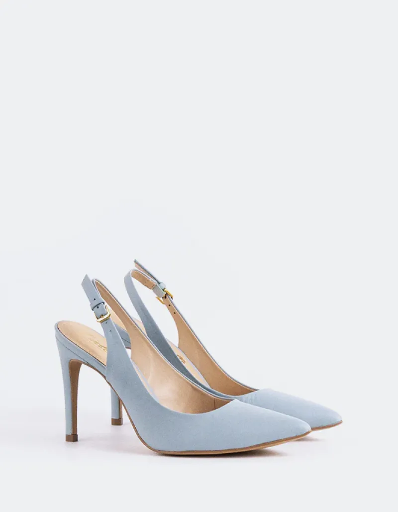 Slingbacks-L'INTERVALLE Morisha Blue Leather