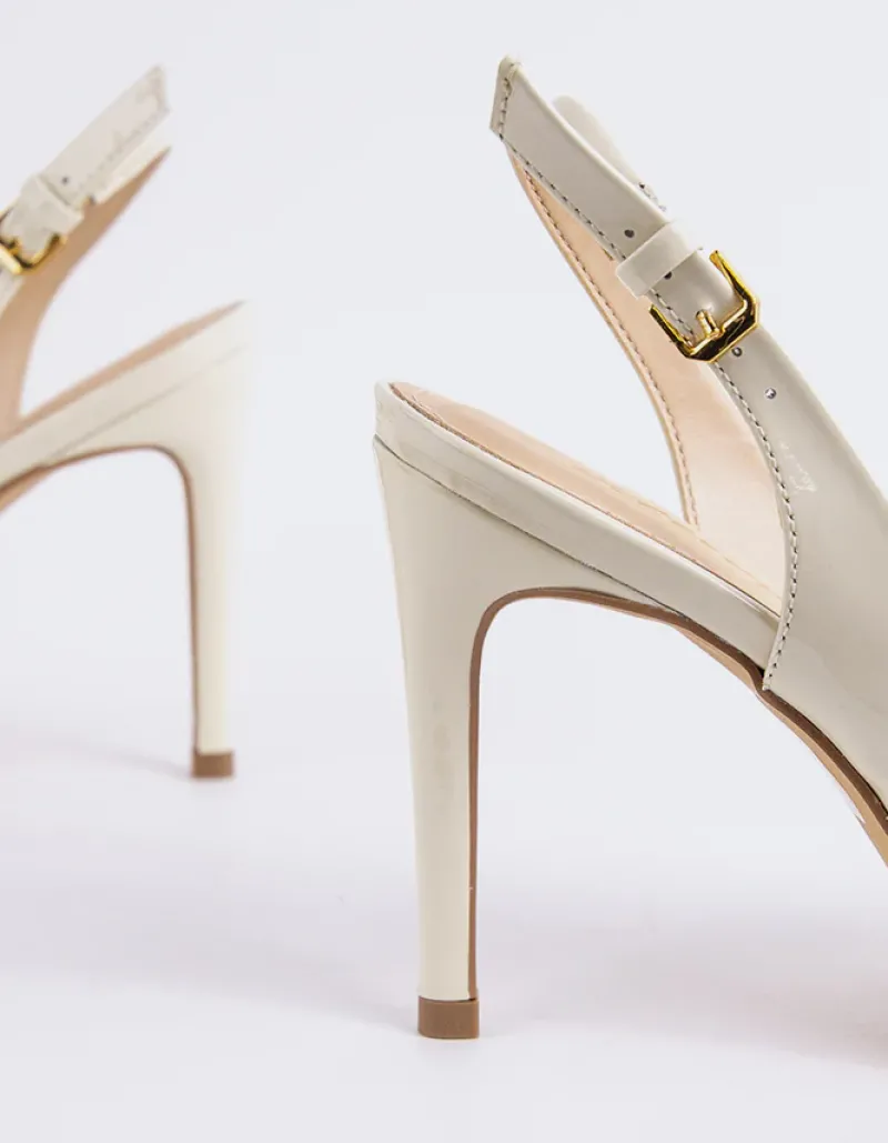 Slingbacks-L'INTERVALLE Morisha Off White Patent