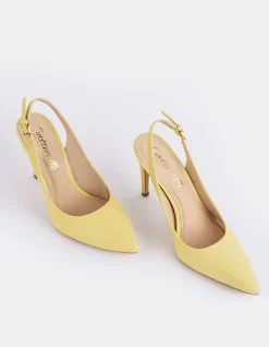 Slingbacks-L'INTERVALLE Morisha Yellow Leather