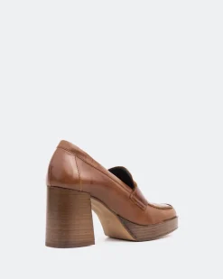 Platforms|Loafers-L'INTERVALLE Moro Brown Leather