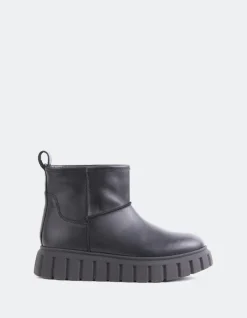 Ankle Boots-L'INTERVALLE Mortara Black Leather