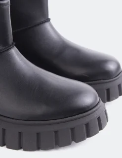 Ankle Boots-L'INTERVALLE Mortara Black Leather
