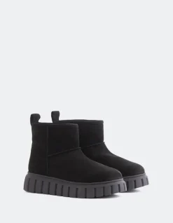 Ankle Boots-L'INTERVALLE Mortara Black Suede