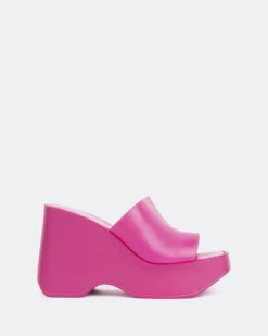 Wedges-L'INTERVALLE Moss Fucshia Leather