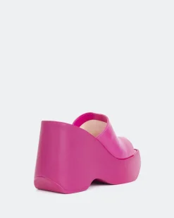 Wedges-L'INTERVALLE Moss Fucshia Leather