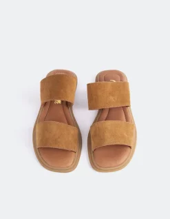 Flats-L'INTERVALLE Mostar Tan Suede