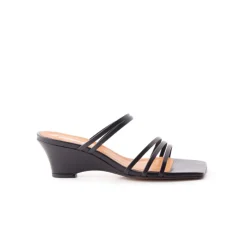 Wedges-L'INTERVALLE Muelle Black Leather