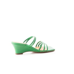 Wedges-L'INTERVALLE Muelle Green Leather