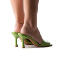 Mid Heels|Mules-L'INTERVALLE Mylos Green Leather