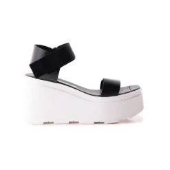 Wedges-L'INTERVALLE Myo Black Leather