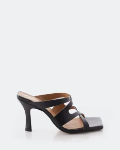 Mules-L'INTERVALLE Myrtos Black Leather