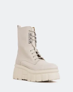 Ankle Boots-L'INTERVALLE Nanaimo Beige Leather