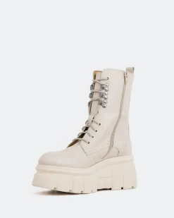 Ankle Boots-L'INTERVALLE Nanaimo Beige Leather
