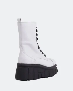 Ankle Boots-L'INTERVALLE Nanaimo White Leather