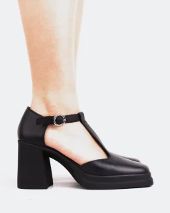 Mary-jane-L'INTERVALLE Navona Black Leather